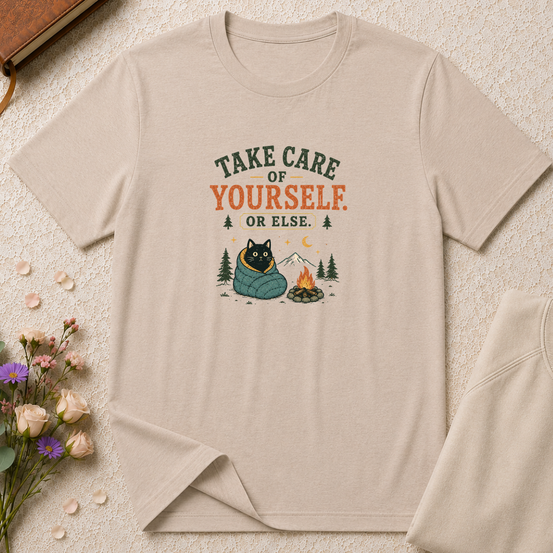 Take care of yourself camping cat T-Shirt