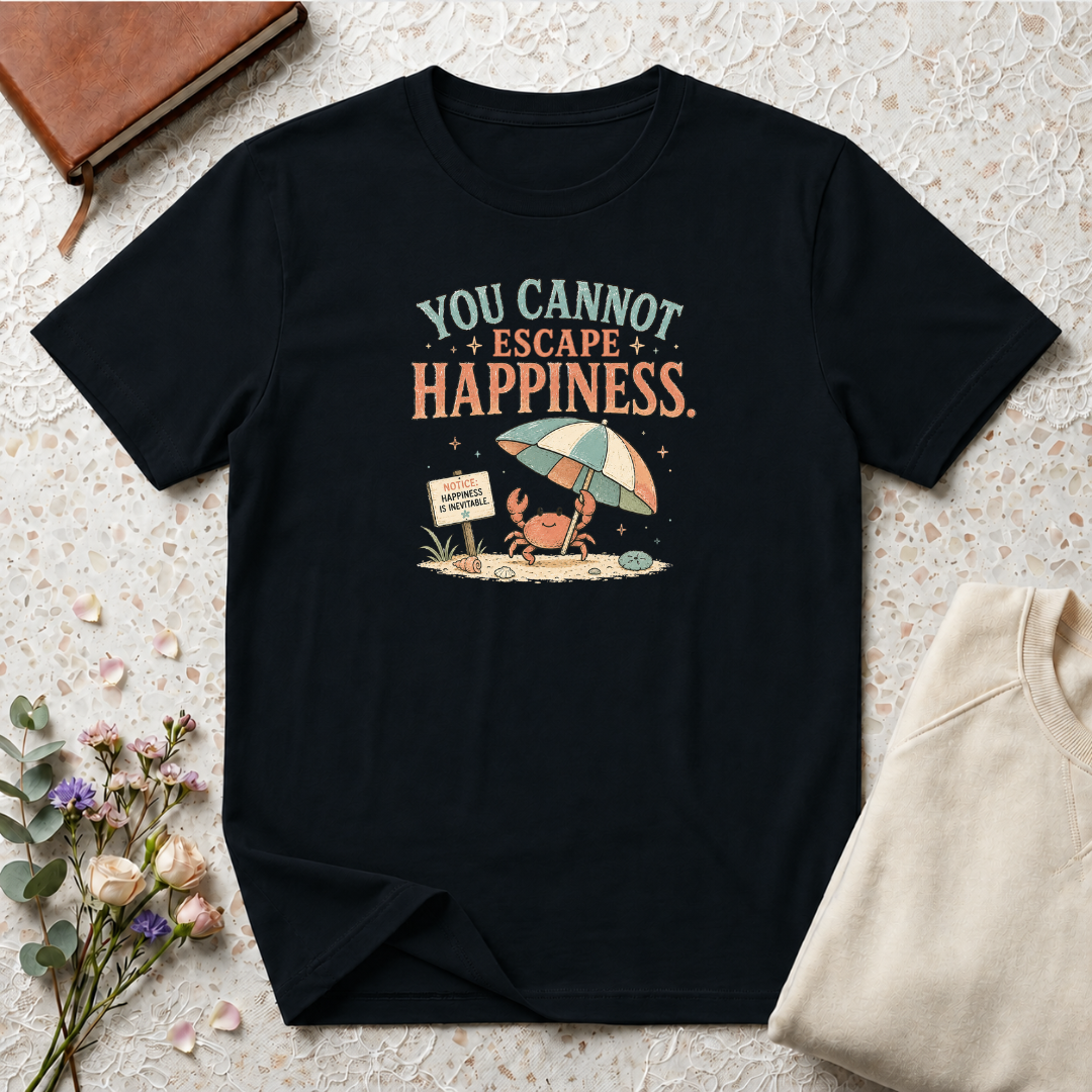 You Cannot Escape Happiness Happy Crab T-Shirt