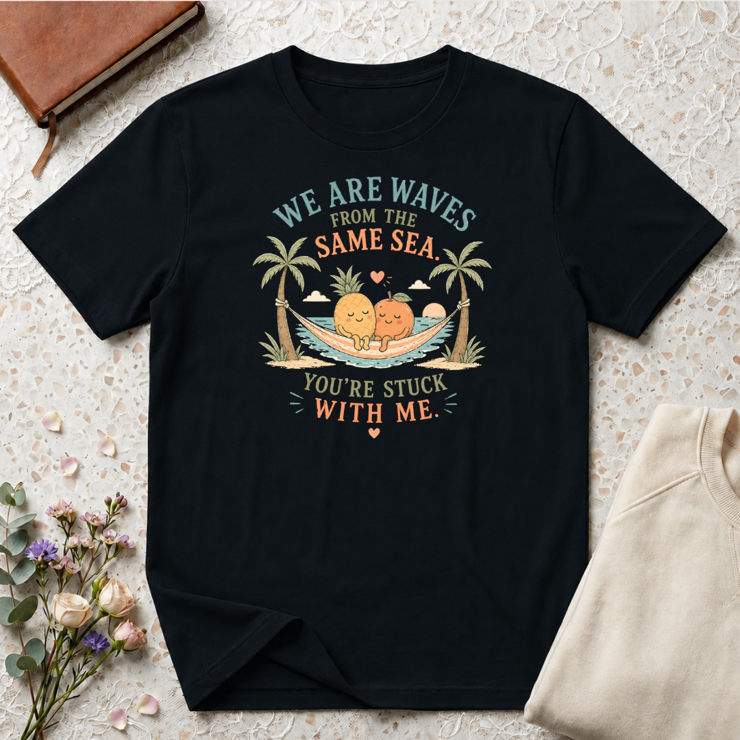 We are Waves from the Same Sea  Beach Hammock T-Shirt