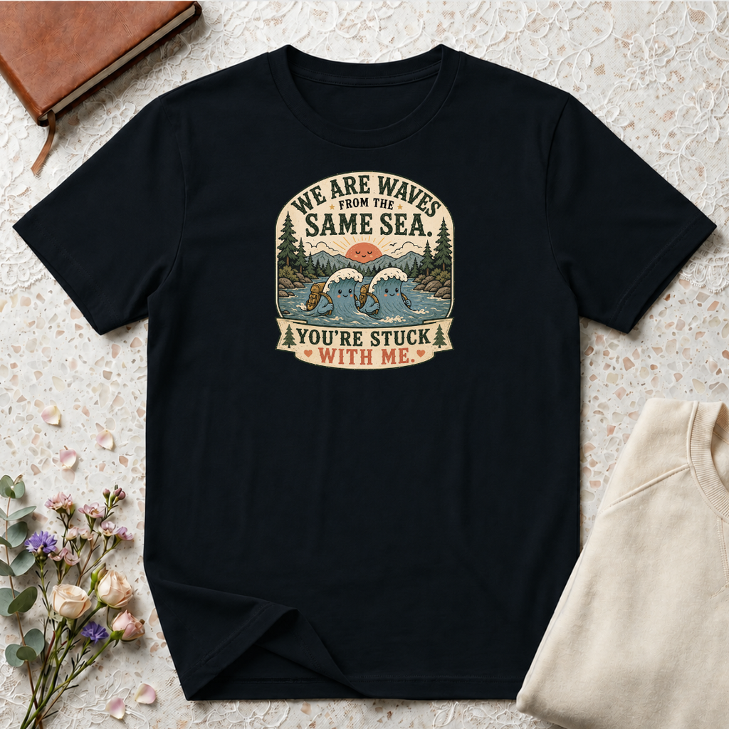 We are waves from the same sea camping T-Shirt