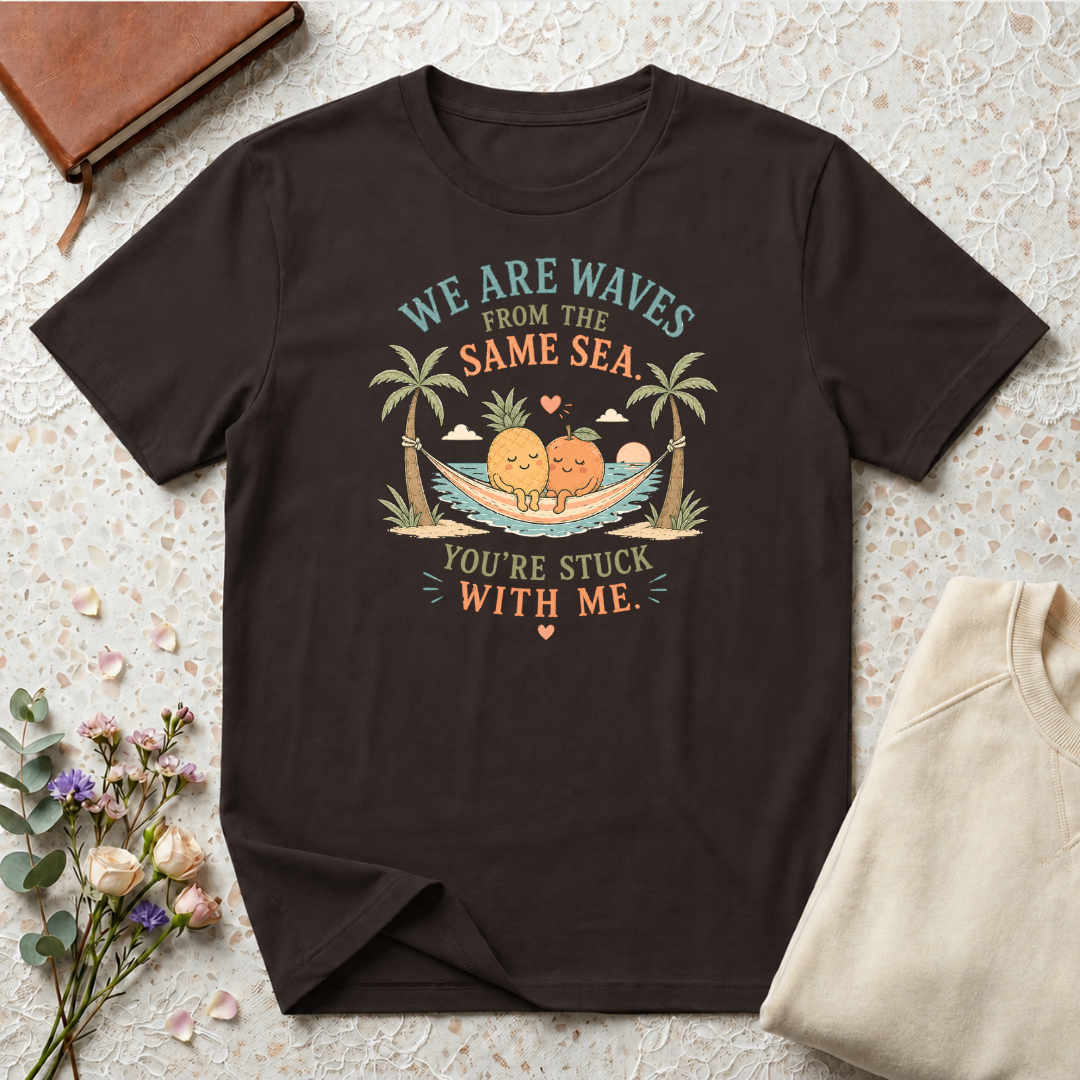 We are Waves from the Same Sea  Beach Hammock T-Shirt