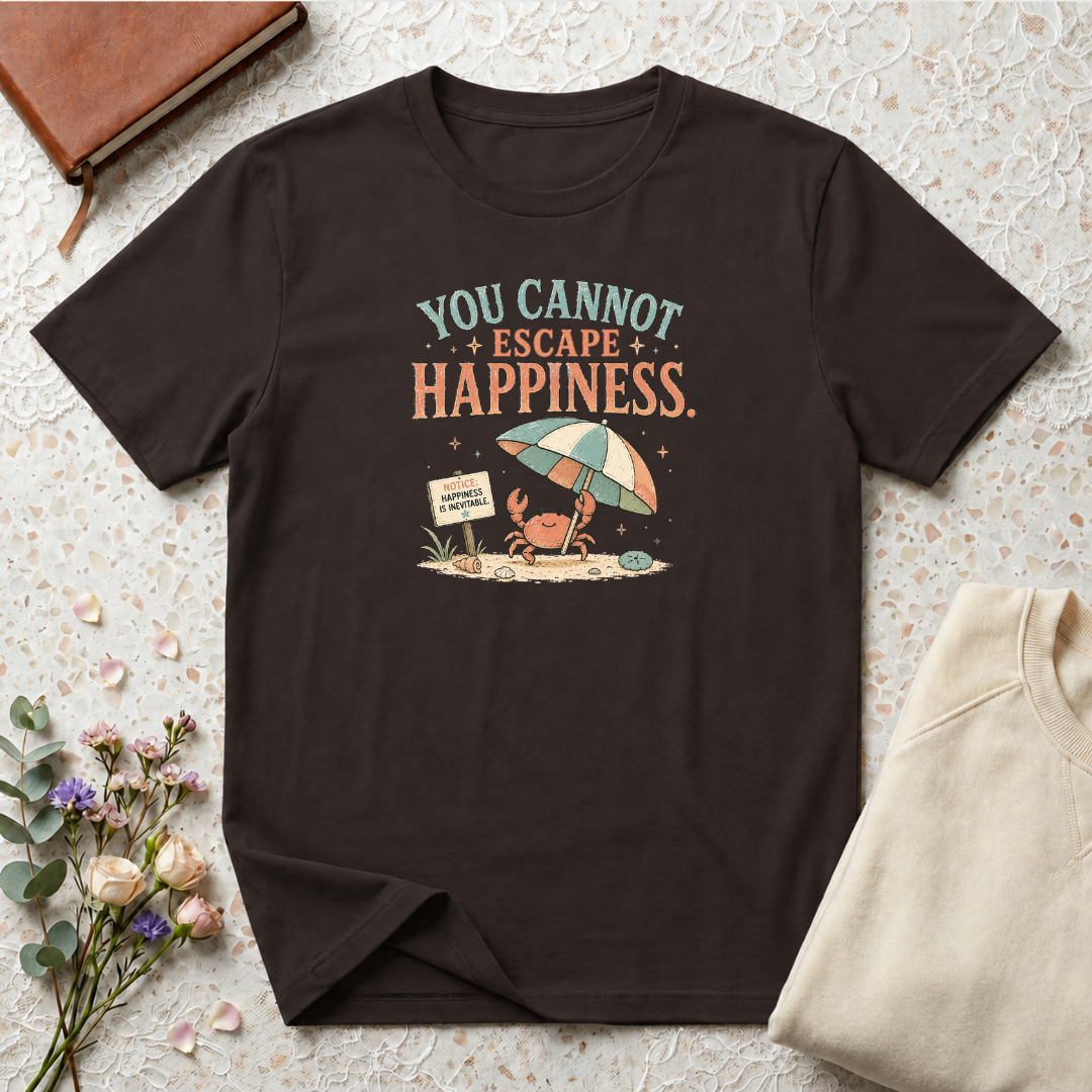 You Cannot Escape Happiness Happy Crab T-Shirt