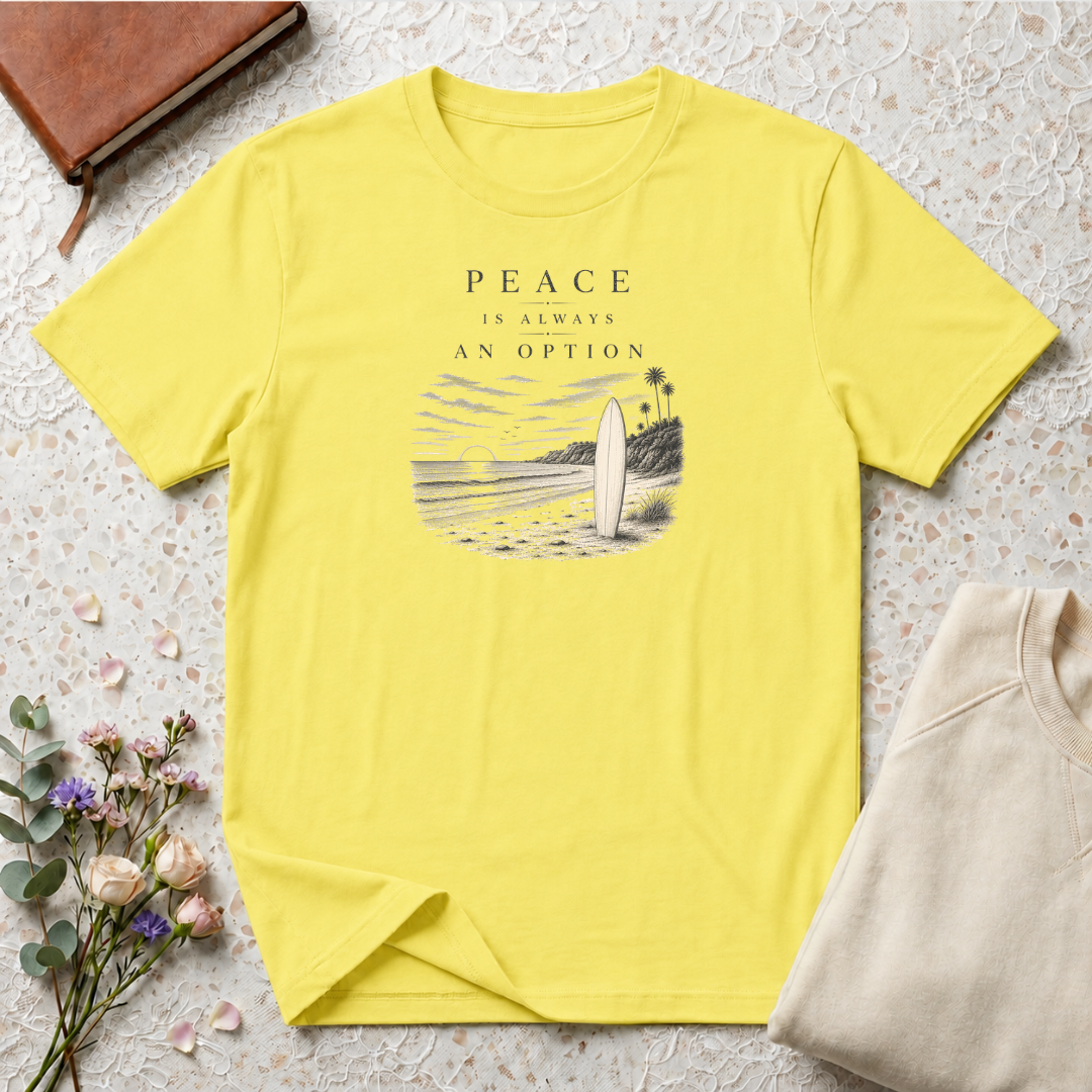 Peace is Always an Option Retro Surf T-Shirt