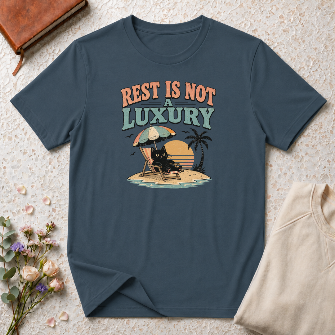 Rest is not a luxury beach cat T-Shirt