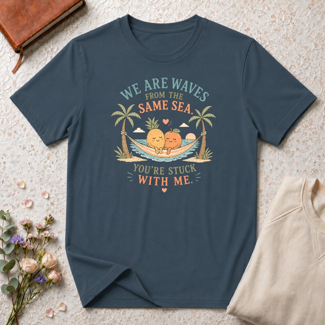 We are Waves from the Same Sea  Beach Hammock T-Shirt