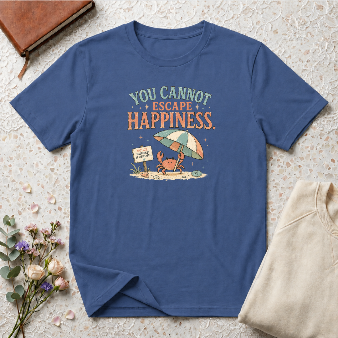 You Cannot Escape Happiness Happy Crab T-Shirt