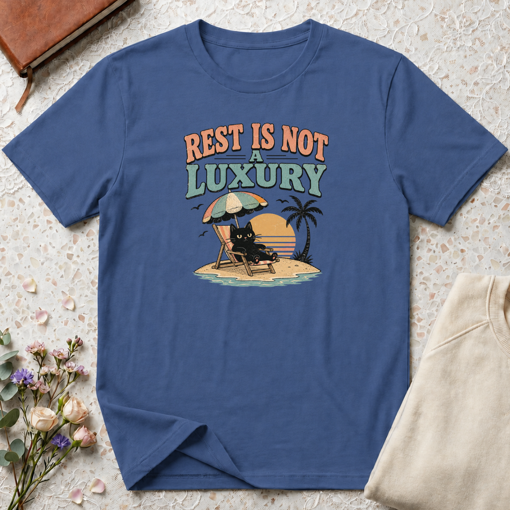 Rest is not a luxury beach cat T-Shirt