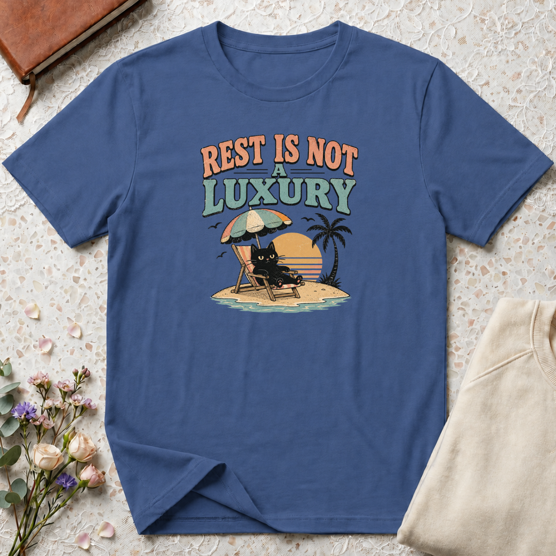 Rest is not a luxury beach cat T-Shirt