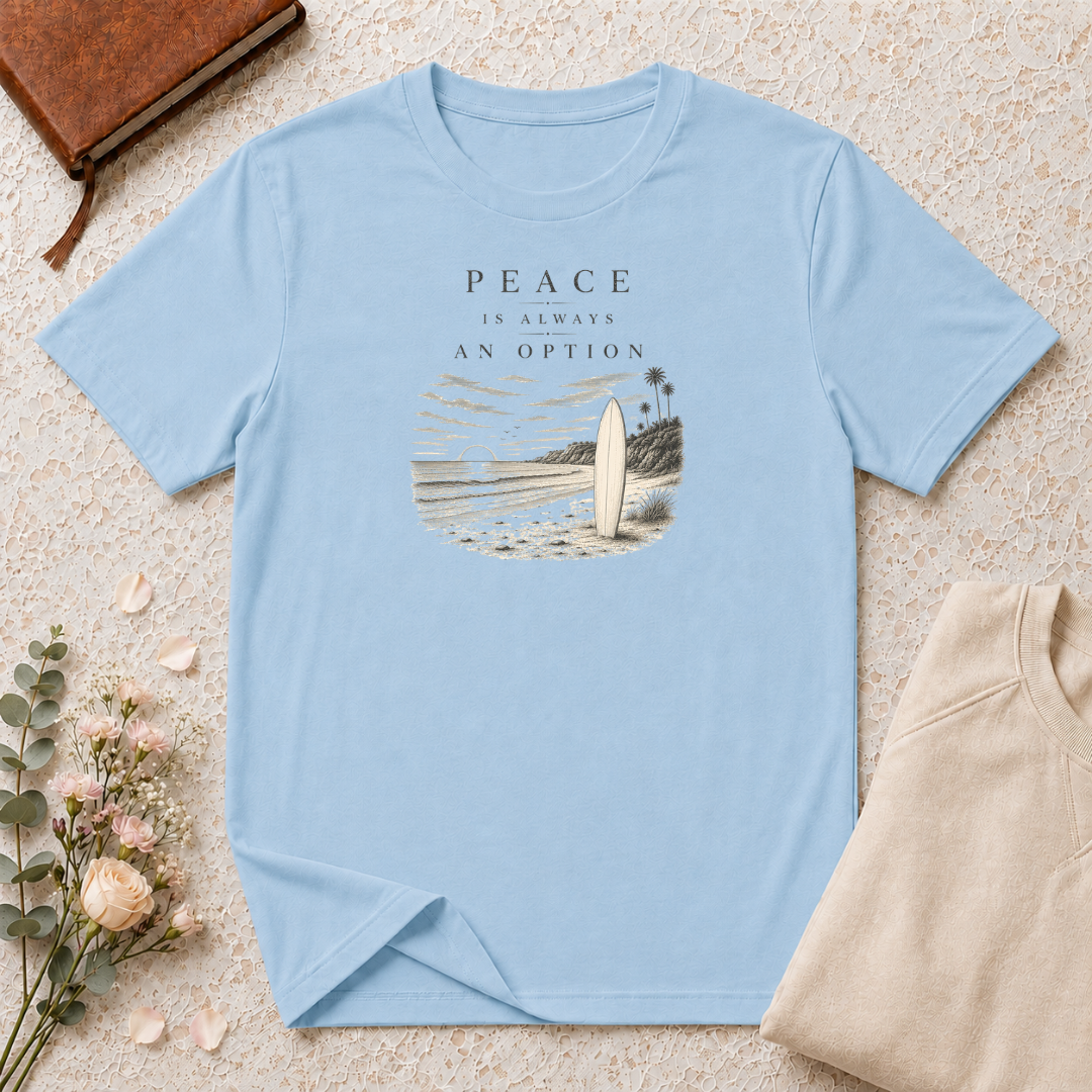 Peace is Always an Option Retro Surf T-Shirt