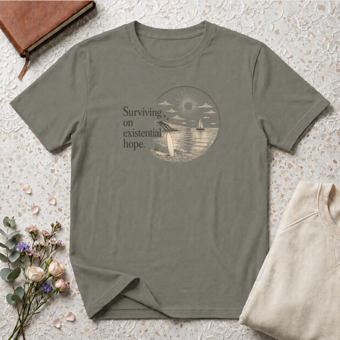 Surviving on Existential Hope Retro Surf T-Shirt