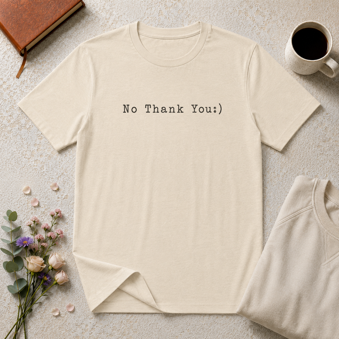 No Thank You:) Typewriter T-Shirt