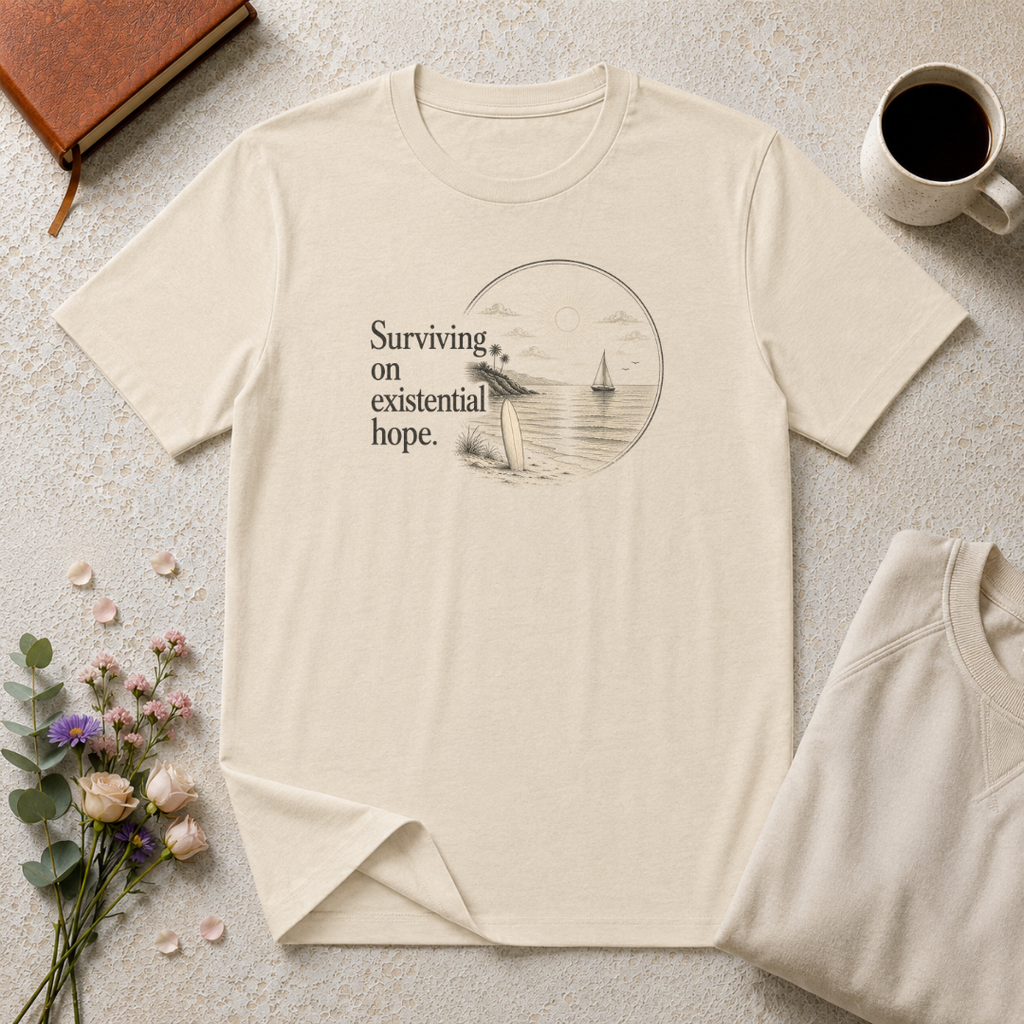 Surviving on Existential Hope Retro Surf T-Shirt