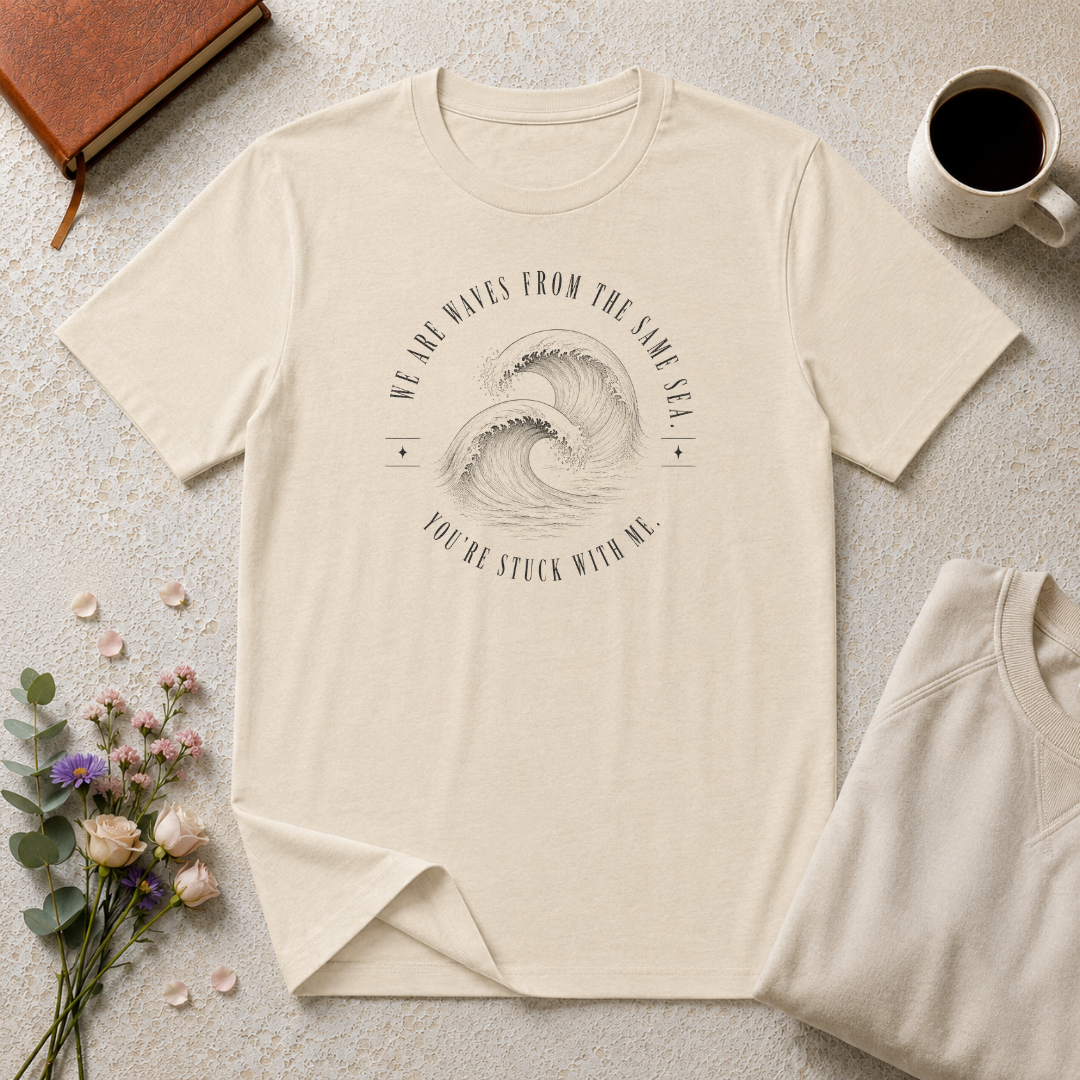 We are waves from the same sea retro surf T-Shirt