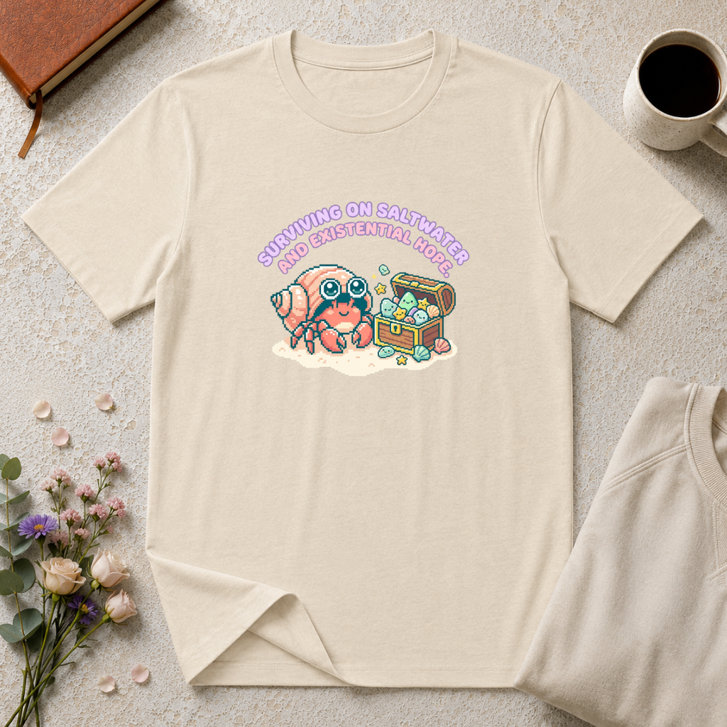 Surviving on Saltwater and Hope Crab T-Shirt