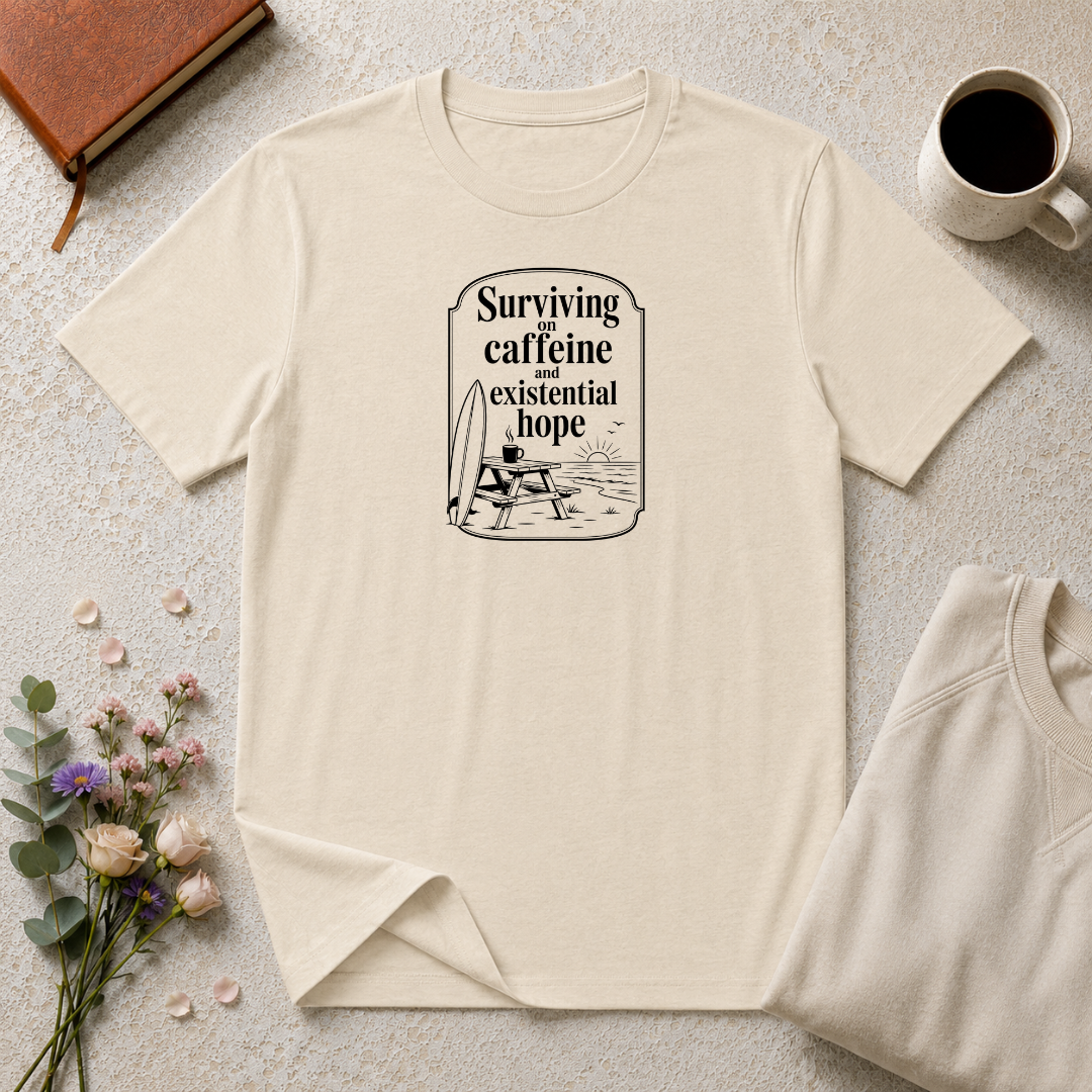Surviving on Caffeine and Hope Ocean T-Shirt