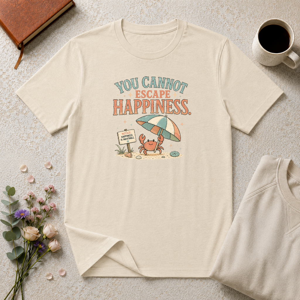 You Cannot Escape Happiness Happy Crab T-Shirt