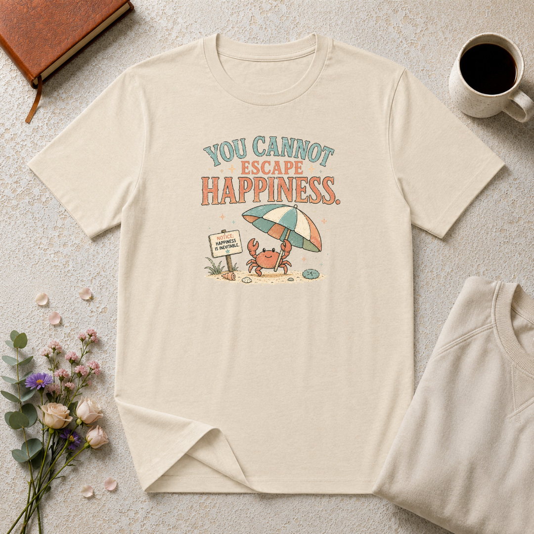 You Cannot Escape Happiness Happy Crab T-Shirt