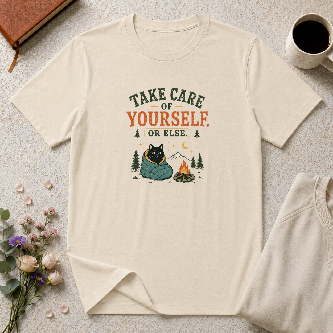 Take care of yourself camping cat T-Shirt