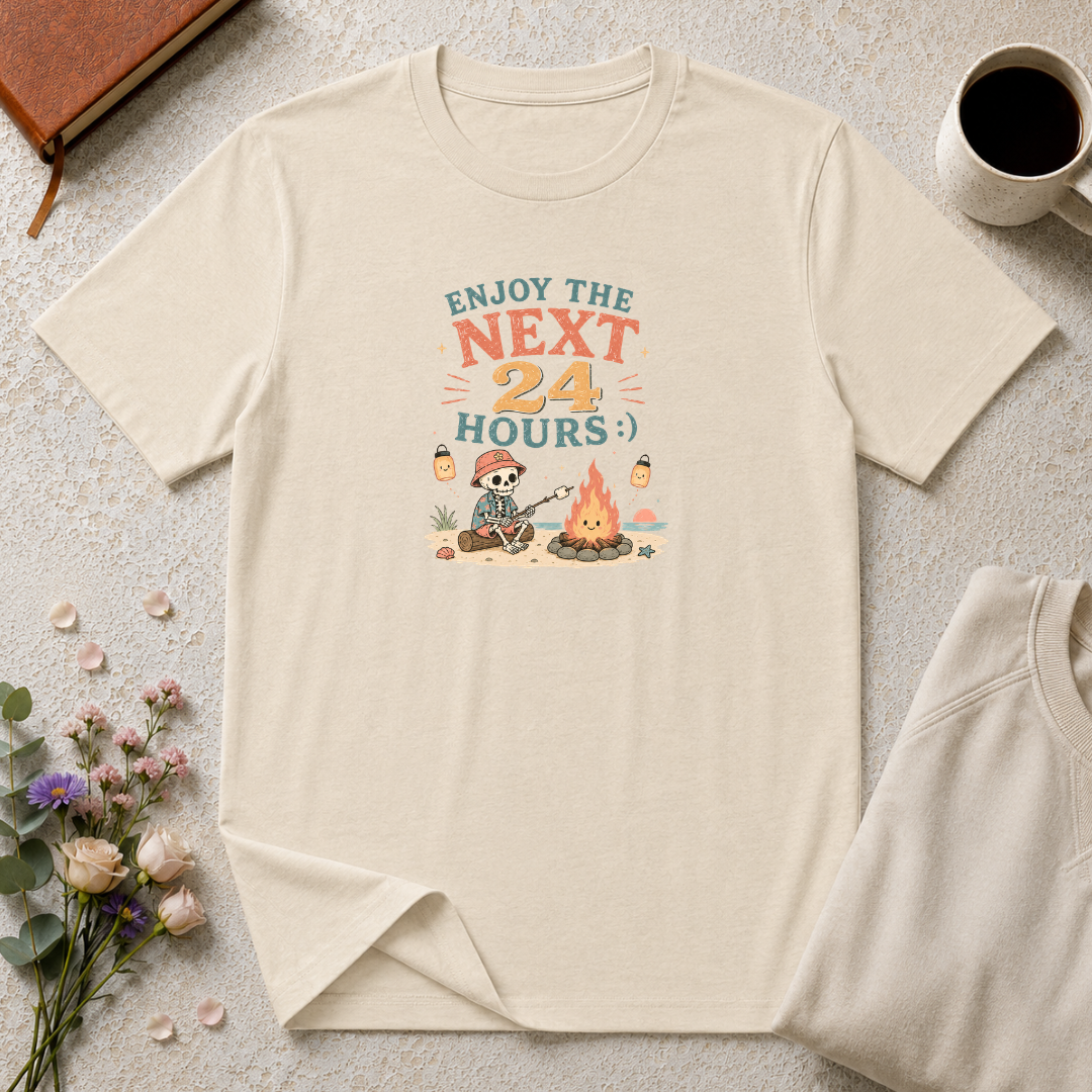 Enjoy the Next 24 Hours Beach Skeleton T-Shirt