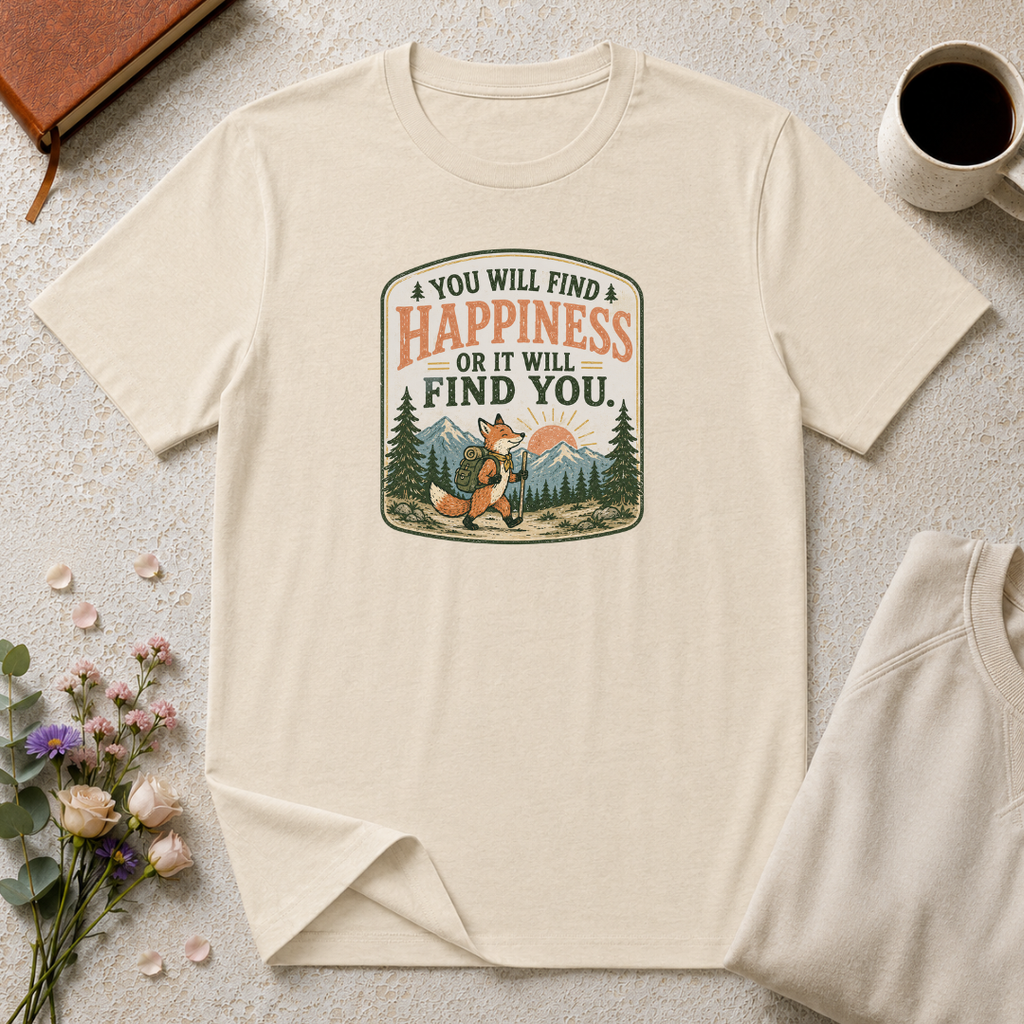 You will find happiness hiking T-Shirt