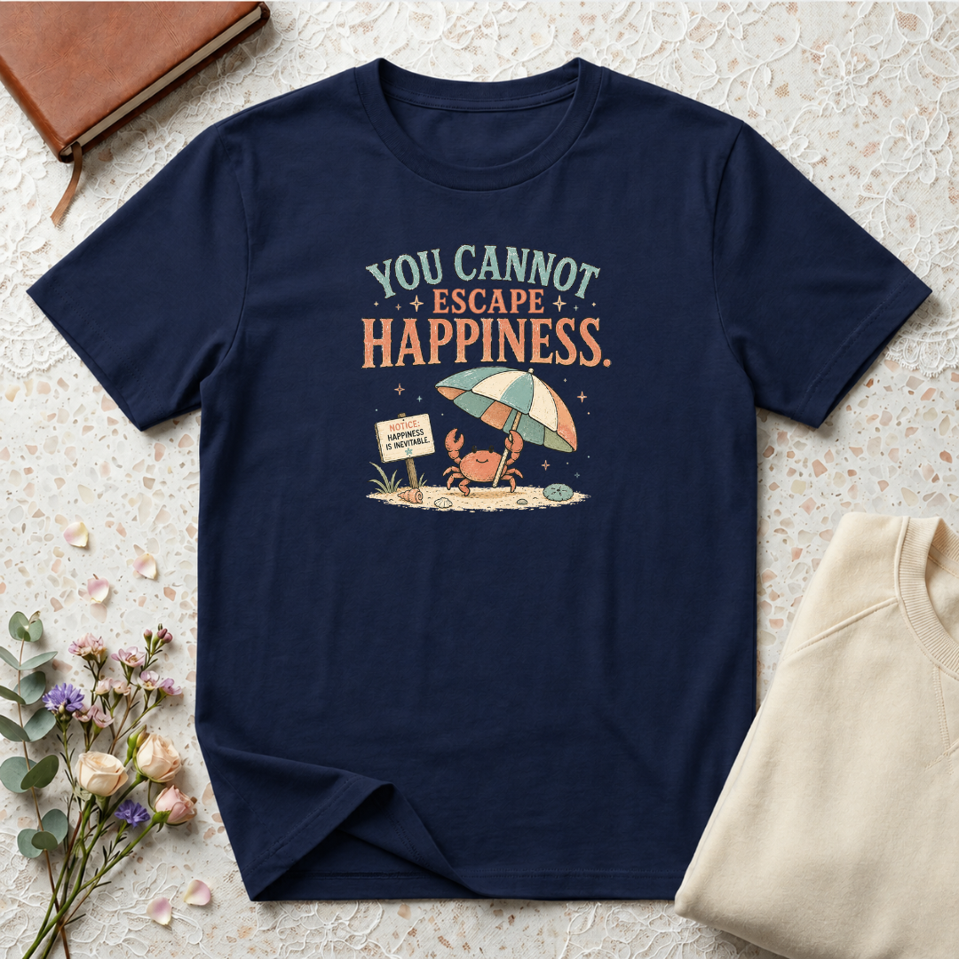 You Cannot Escape Happiness Happy Crab T-Shirt