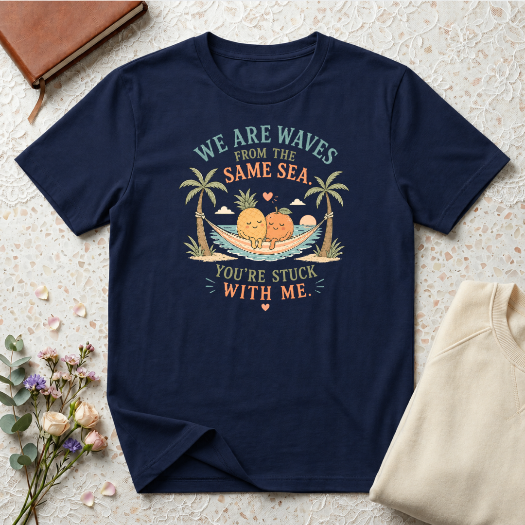 We are Waves from the Same Sea  Beach Hammock T-Shirt