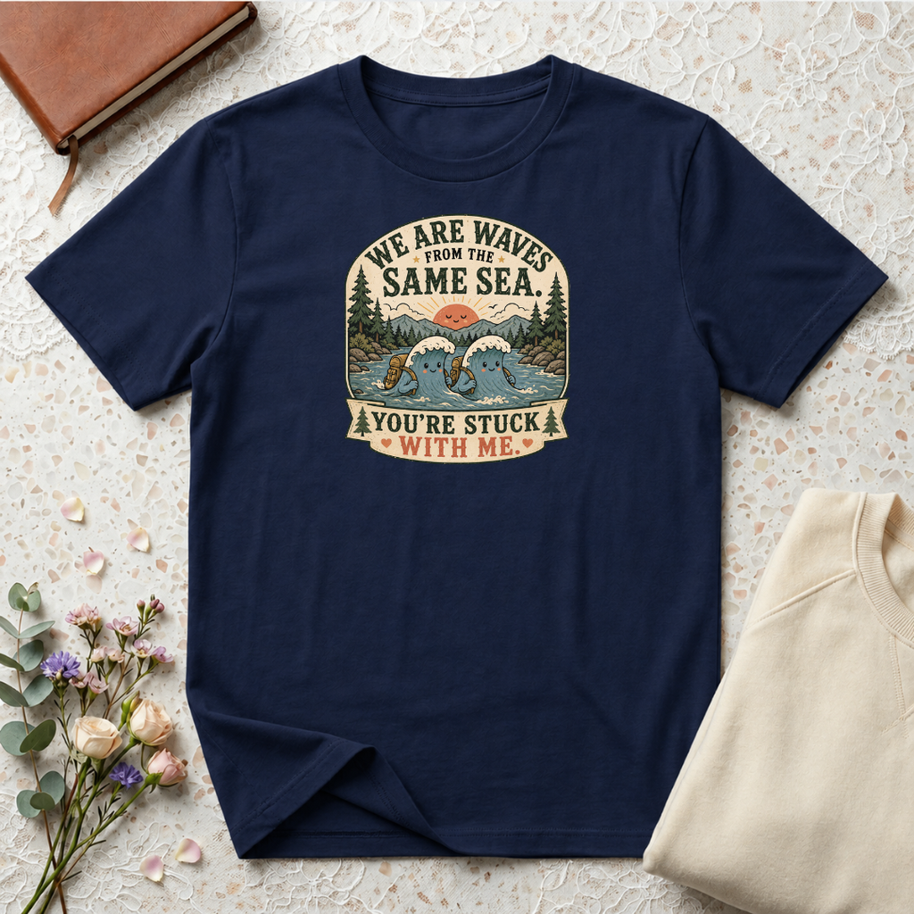 We are waves from the same sea camping T-Shirt