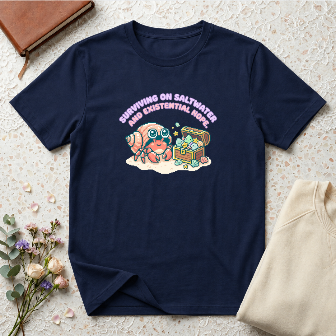 Surviving on Saltwater and Hope Crab T-Shirt