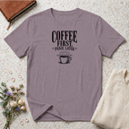 Coffee First, Panic Later Ocean T-Shirt