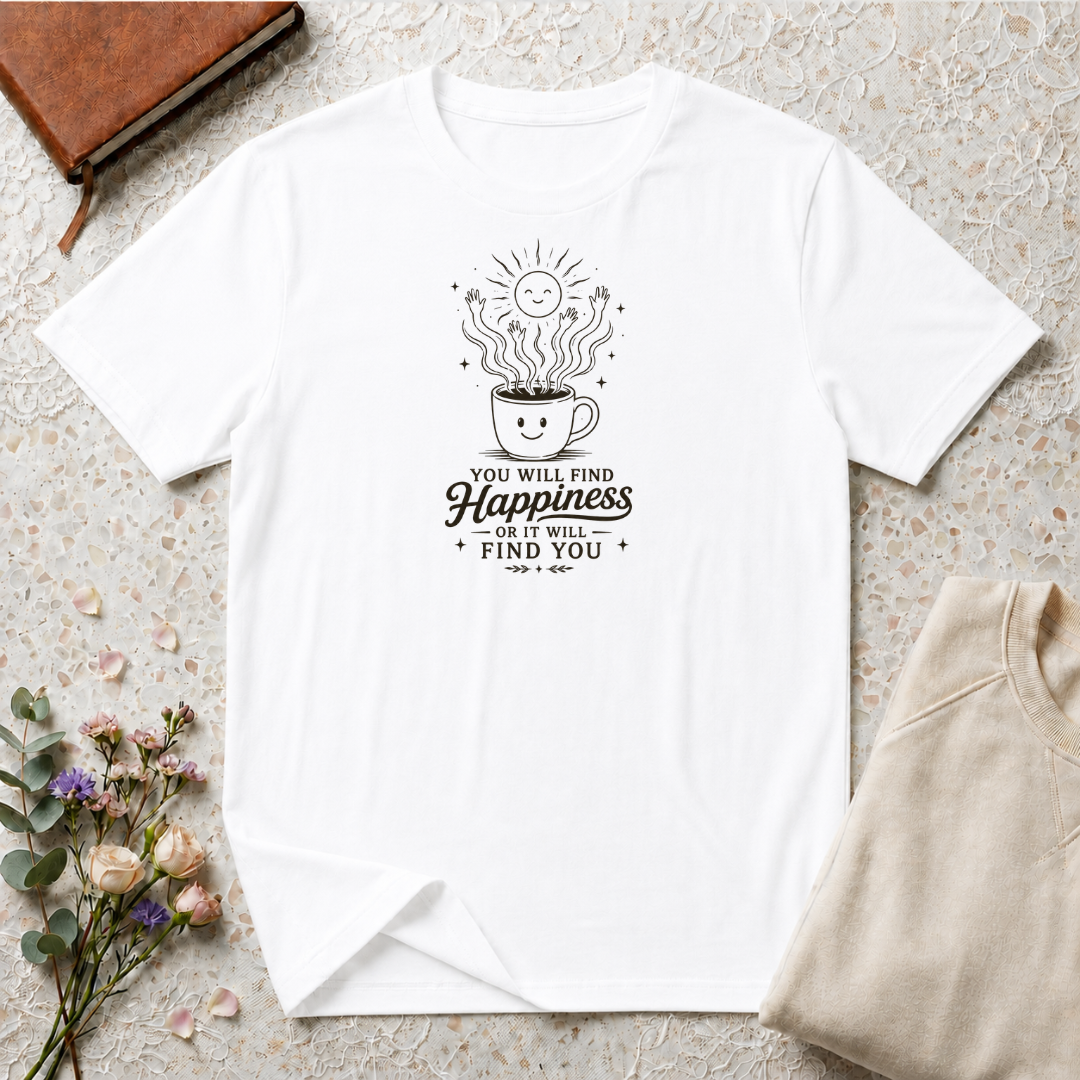 You will find happiness or it will find you ominous coffee T-Shirt