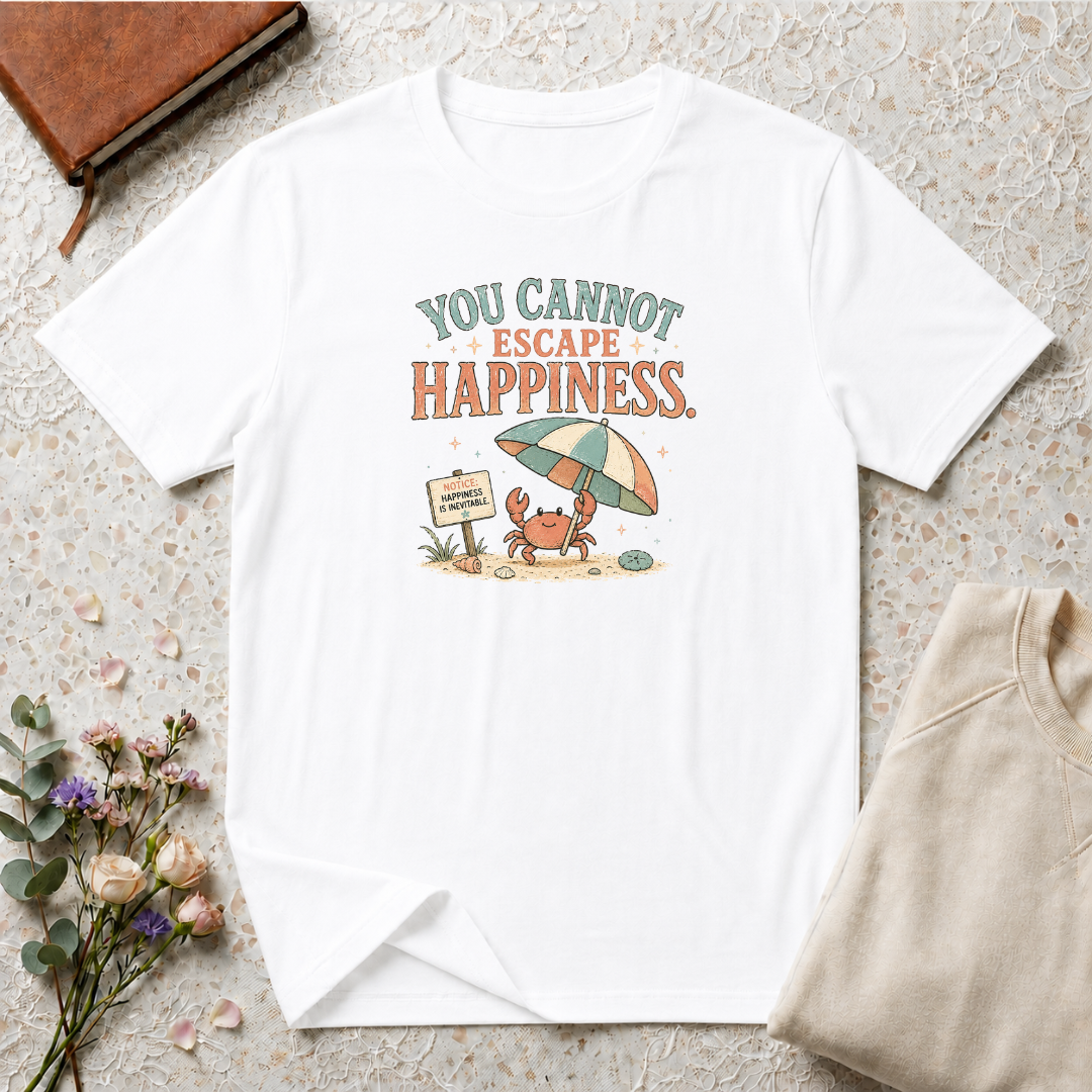 You Cannot Escape Happiness Happy Crab T-Shirt