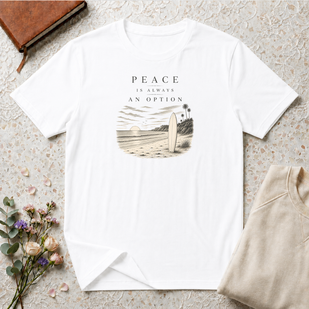 Peace is Always an Option Retro Surf T-Shirt